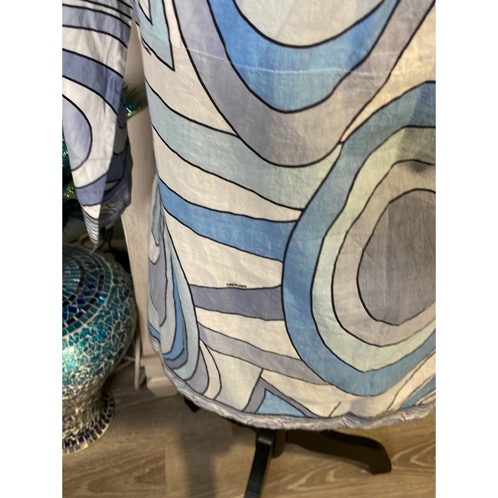 Womens Gretchen Scott blue geometric tunic small - Picture 8 of 10